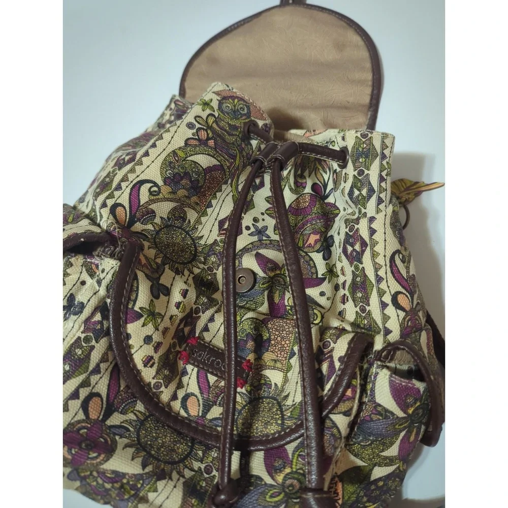 SAKROOTS  Owl Backpack Artist Circle Small Charm Whimsigoth Mini Bag Granola